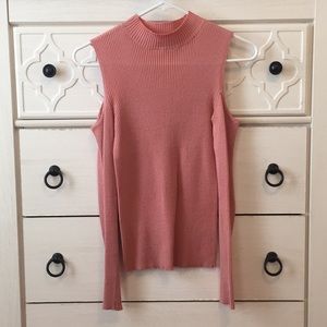 Pink Cold Shoulder Top